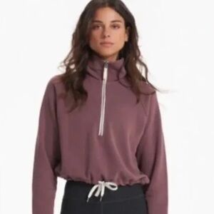 VUORI Sedona Half Zip Pullover Sweatshirt Purple Plum - Small